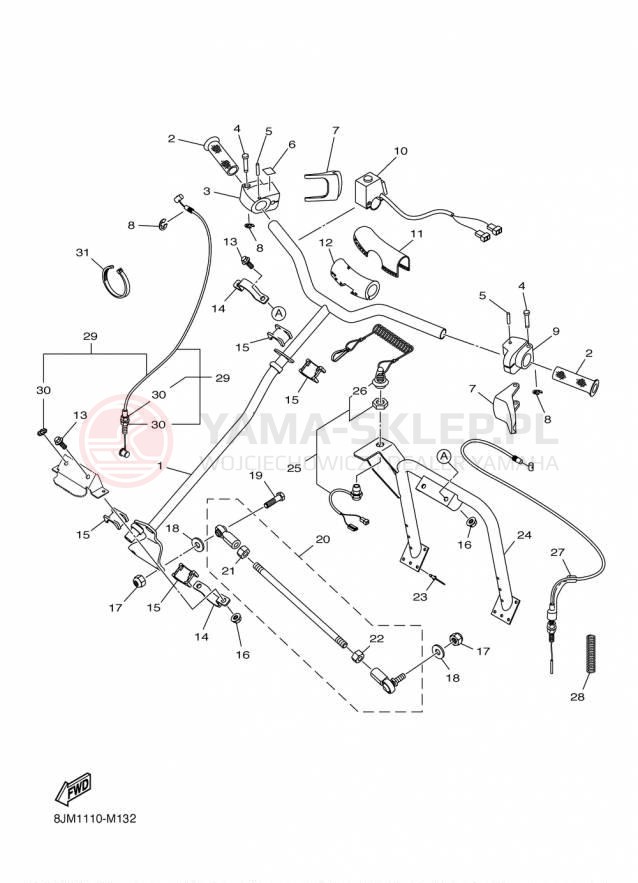 Schemat "Półki zawieszenia" do Yamaha SRX120 SRX120FL