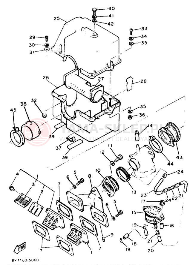 Schemat "Filtr powietrza" do Yamaha XLV XL540K