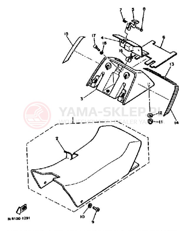 Schemat "siedzenie" do Yamaha SR540F