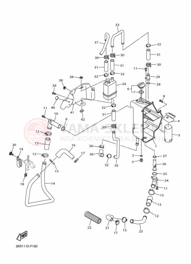 Schemat "Miska olejowa" do Yamaha SRVIPER MTX 162 LE SR10M62LFO