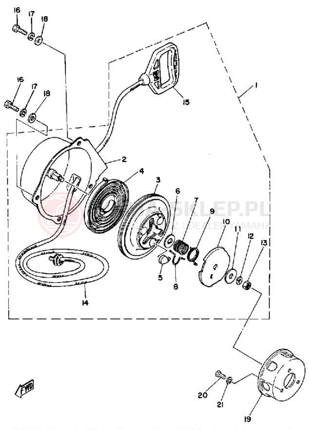 Schemat "rozrusznik" do Yamaha SRX440D