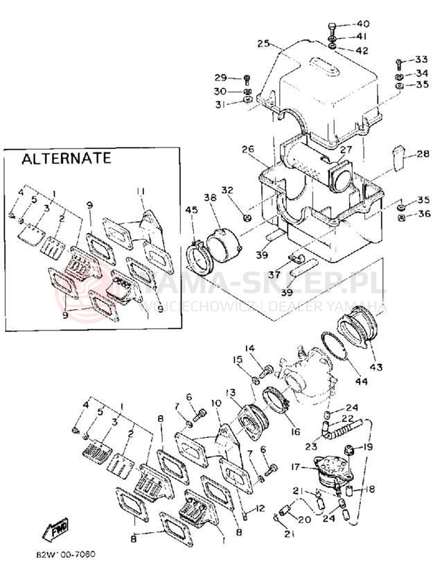 Schemat "Filtr powietrza" do Yamaha SRV SR540M