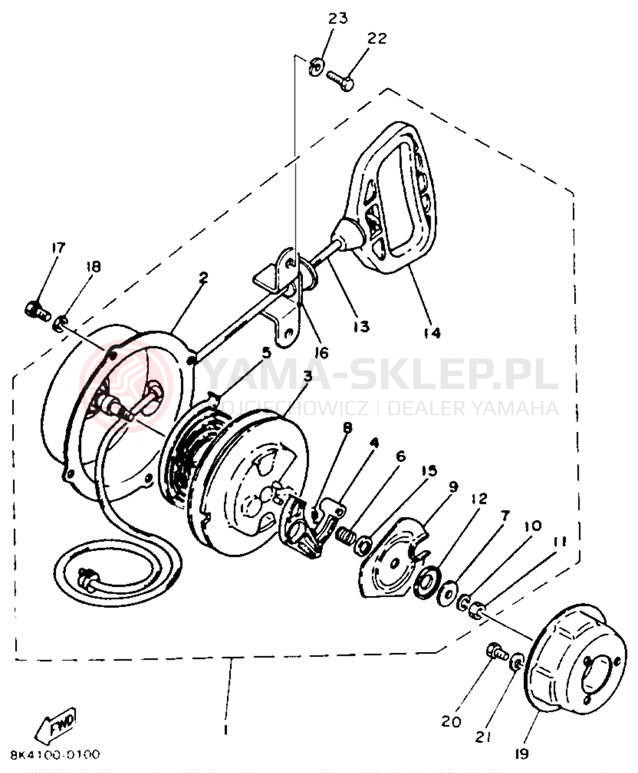 Schemat "rozrusznik" do Yamaha XLV XL540M
