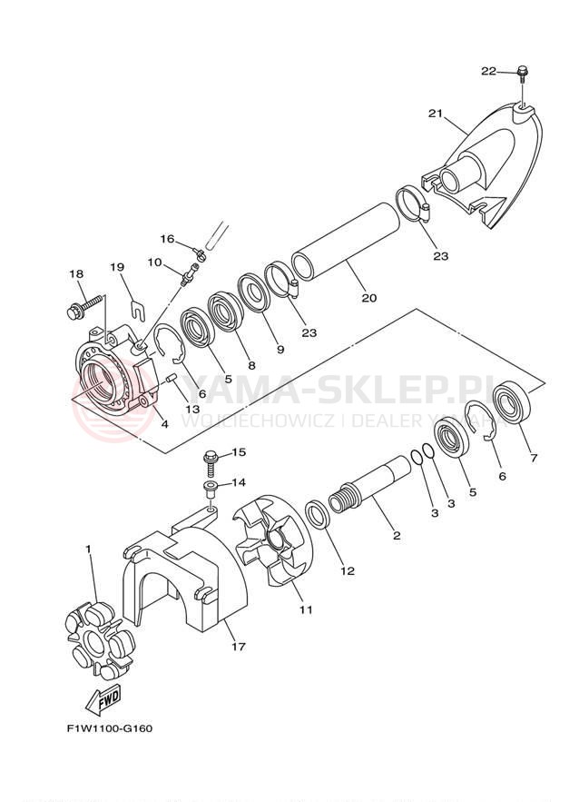 Schemat "JET UNIT" do Yamaha FX CRUISER SHO FX1800AK