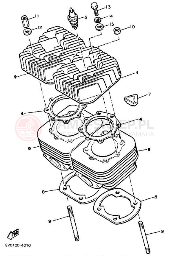 Schemat "cylinder" do Yamaha PHAZER PZ480H