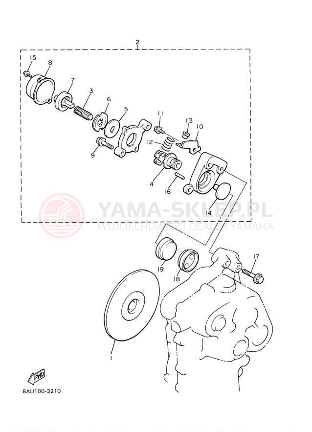 Schemat "hamulec" do Yamaha VK540 III VK540EF