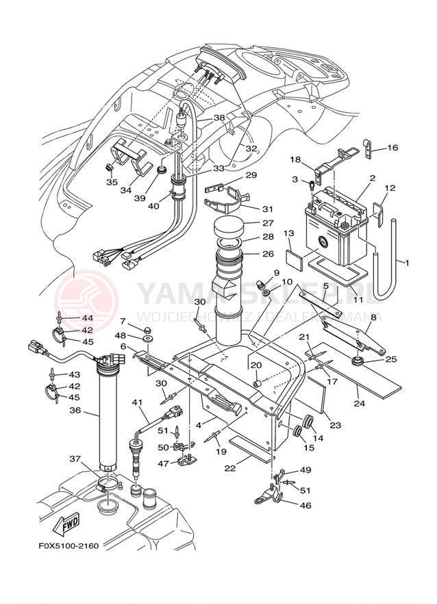 Schemat "układ elektryczny" do Yamaha GP1200 GP1200AA/GP1200ACA