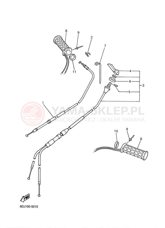 Schemat "Układ chlodzenia" do Yamaha VENTURE XL VT500XLD