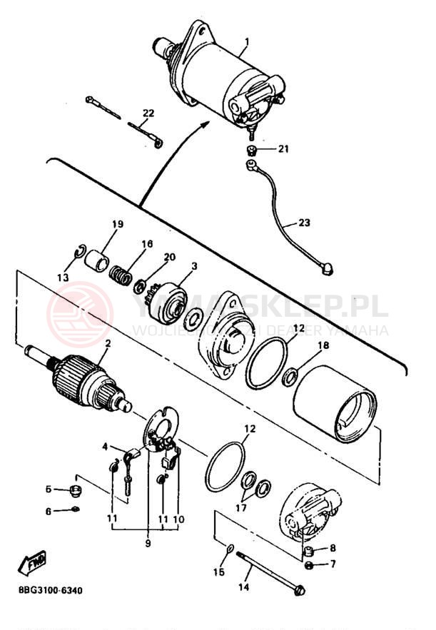 Schemat "rozrusznik" do Yamaha PHAZER SS ELECTRIC PZ480EB