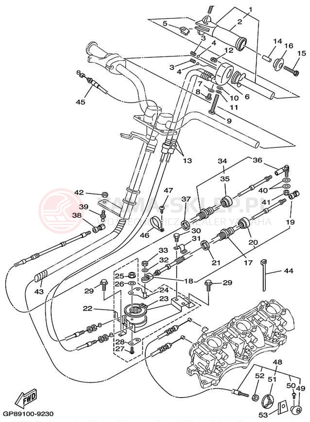 Schemat "Układ chlodzenia" do Yamaha WAVE RUNNER GP1200 GP1200X