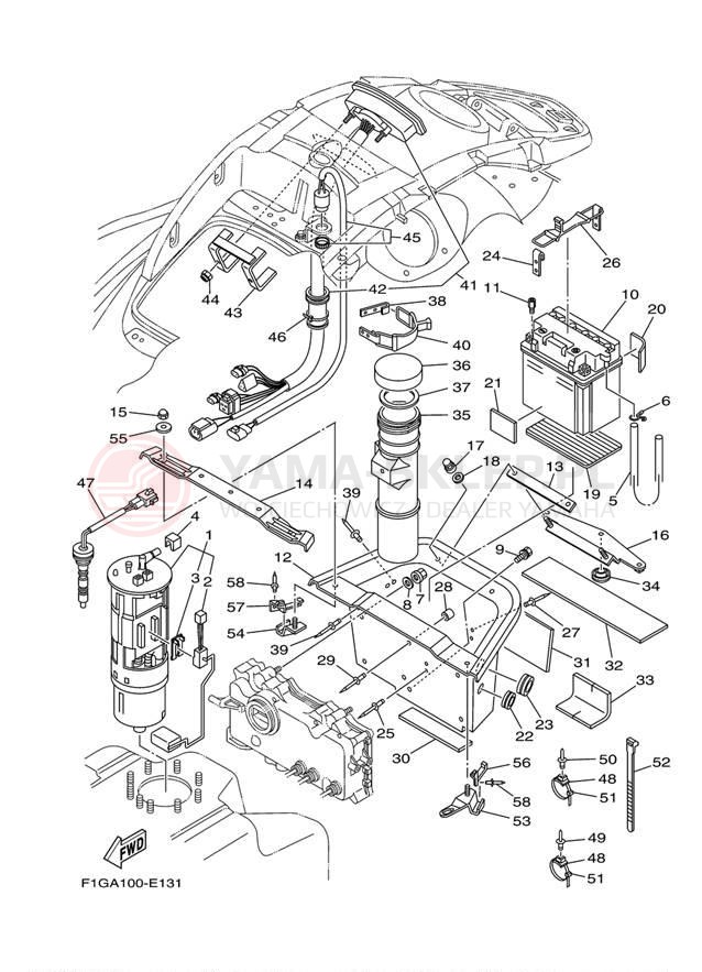 Schemat "układ elektryczny" do Yamaha GP1300-F