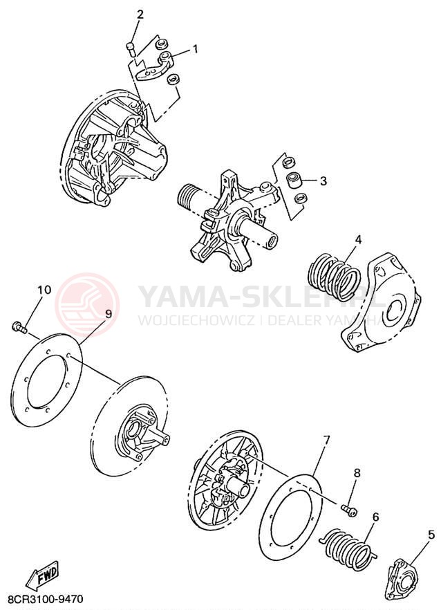 Schemat "DRIVE SETTING" do Yamaha VT500C/VX500ERC