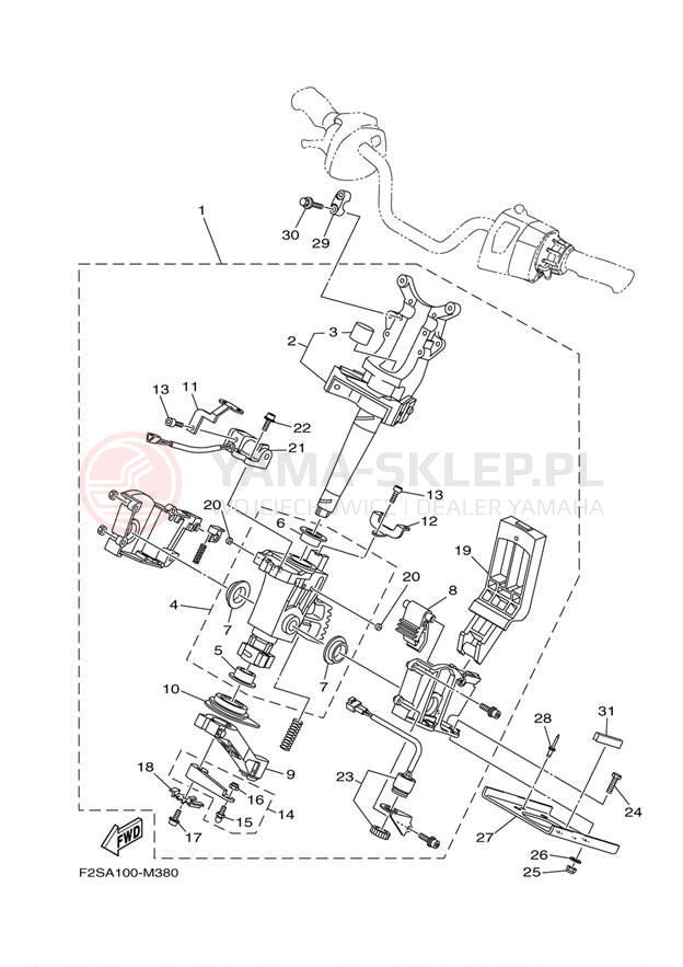 Schemat "Półki zawieszenia" do Yamaha FX CRUISER HO FB1800AN