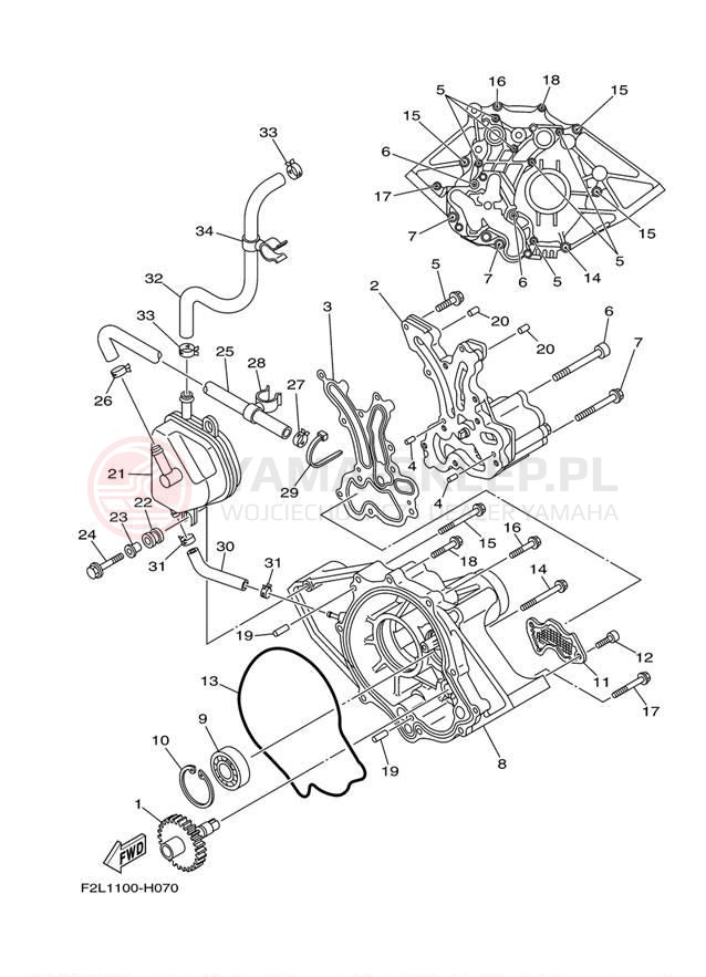 Schemat "Pompa olejowa" do Yamaha WAVERUNNER VX SPORT VX1100CL