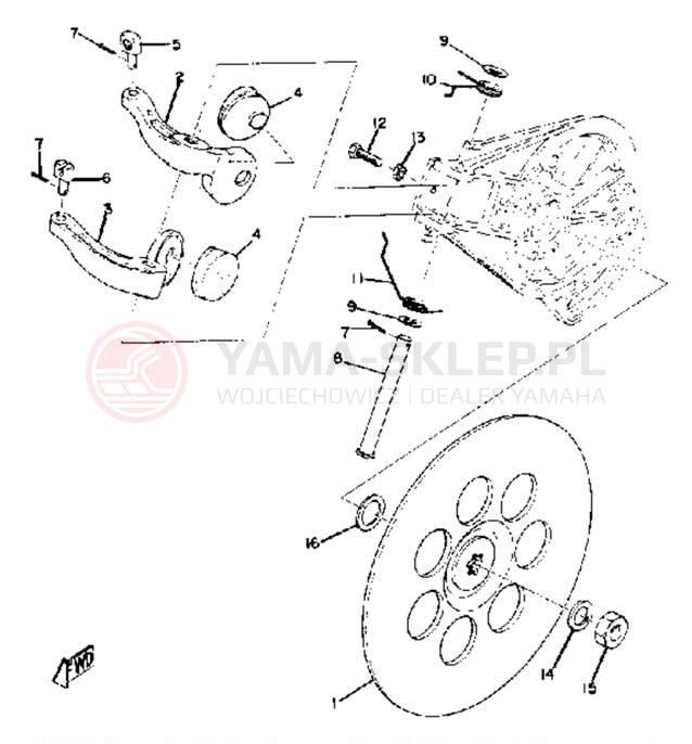 Schemat "hamulec" do Yamaha GP300