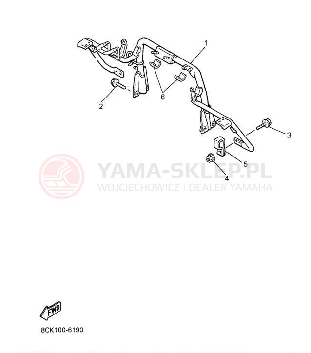 Schemat "STEERING GATE" do Yamaha VENTURE TR VT480TRA