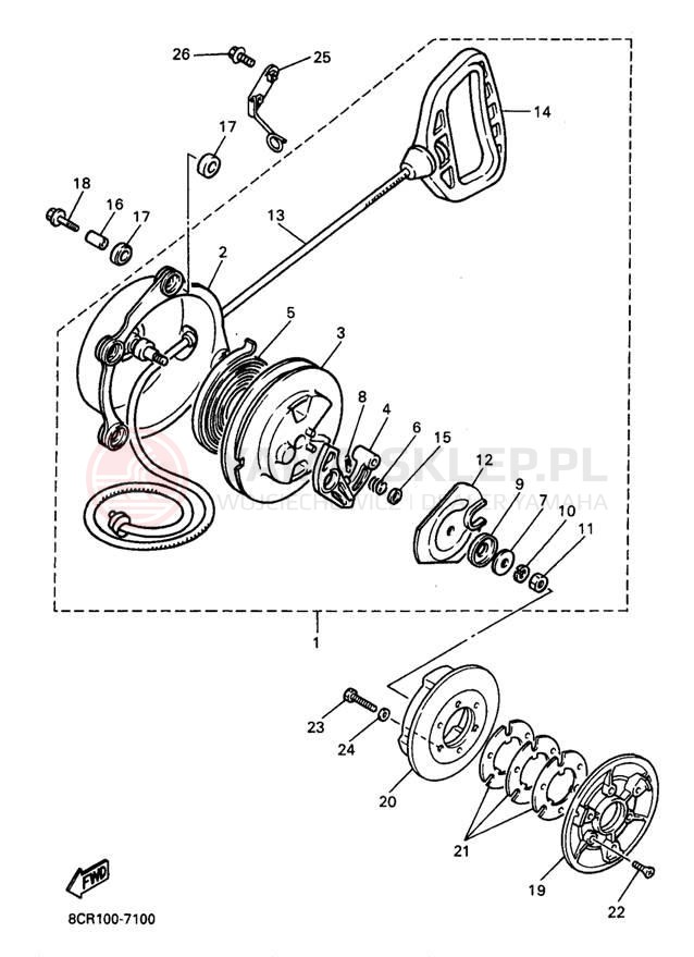 Schemat "rozrusznik" do Yamaha VMAX 600 XT VX600XTA/VX500XTA