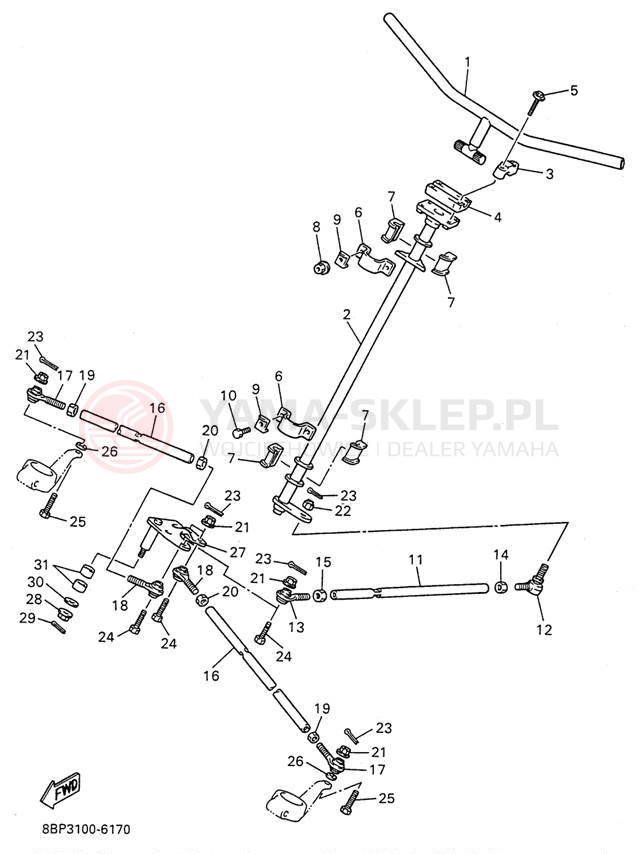 Schemat "Półki zawieszenia" do Yamaha VMAX 600 DX VX600DXW