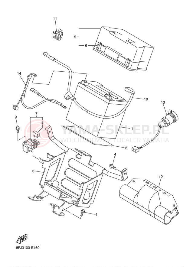 Schemat "układ elektryczny" do Yamaha NYTRO RS90NL/RS90L
