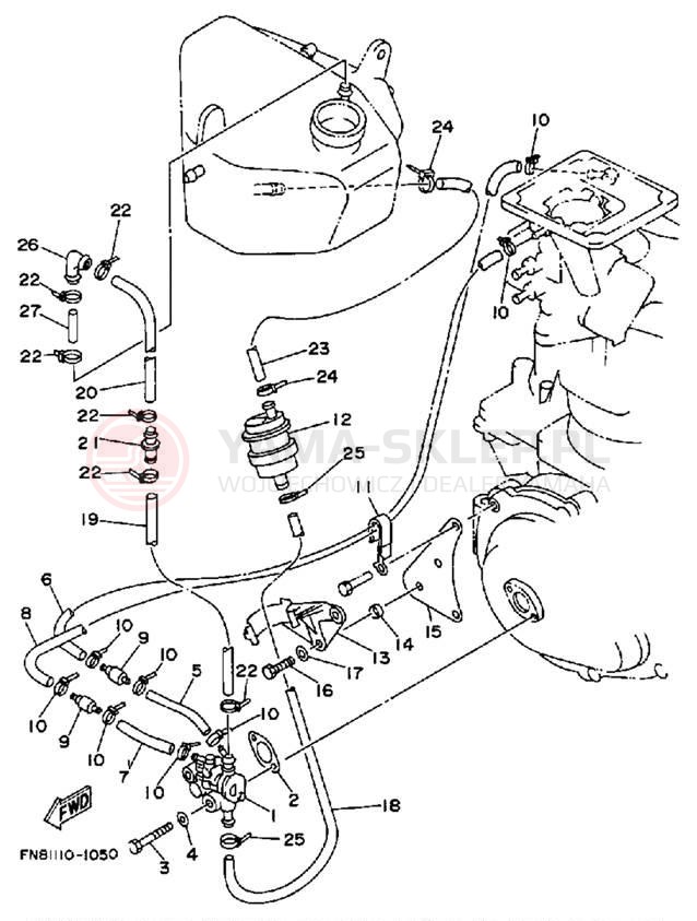 Schemat "Pompa olejowa" do Yamaha WRB650P_61