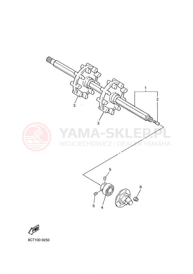 Schemat "Układ napędowy" do Yamaha SX500R SX500F