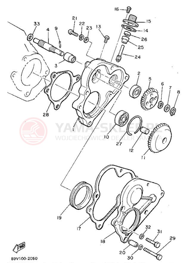 Schemat "przeniesienie napędu" do Yamaha VENTURE XL VT480V
