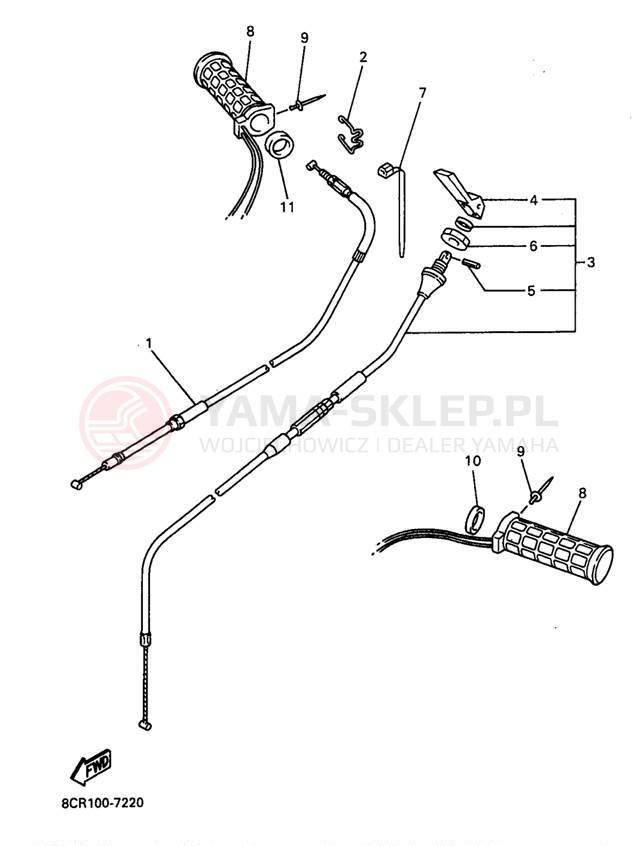 Schemat "Układ chlodzenia" do Yamaha VMAX 600 XT VX600XTA/VX500XTA