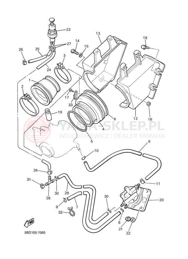 Schemat "Wtrysk paliwa" do Yamaha BRAVO BR250TW