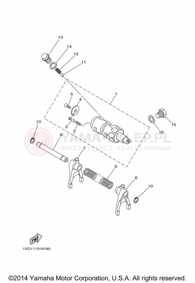 Schemat "Wodziki, automat" do Yamaha VIKING YXM700DFL