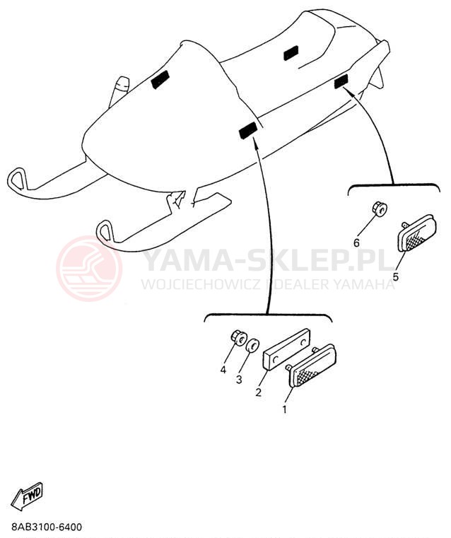 Schemat "układ elektryczny" do Yamaha VMAX 600 VX600W