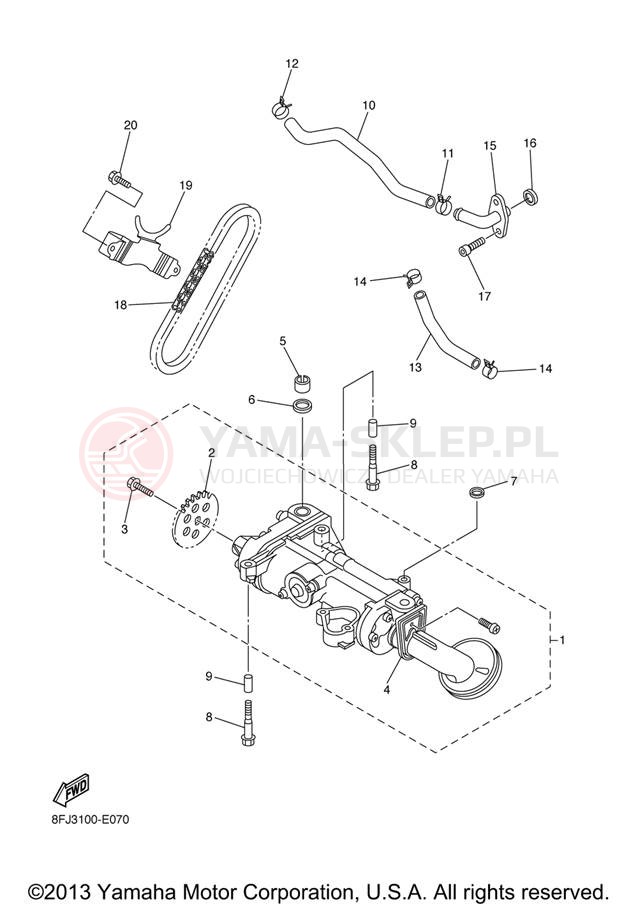 Schemat "Pompa olejowa" do Yamaha RS VENTURE RST90XR/RST90GTXS