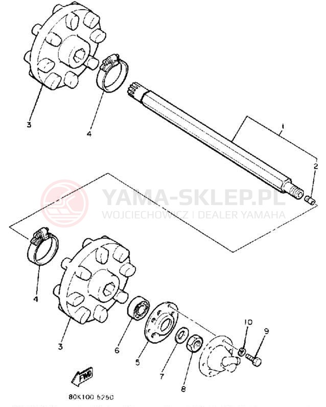 Schemat "Układ napędowy" do Yamaha PHAZER PZ480L