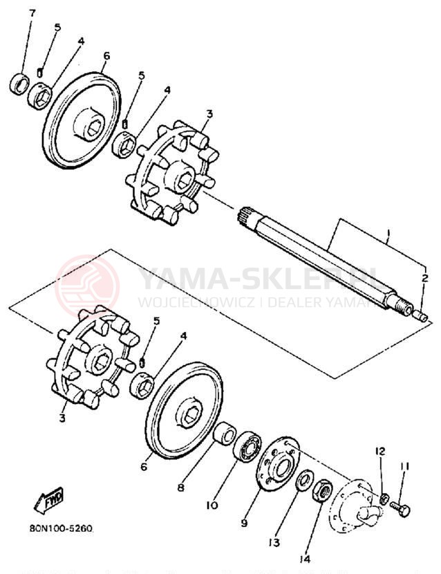 Schemat "Układ napędowy" do Yamaha V-MAX VMX540L