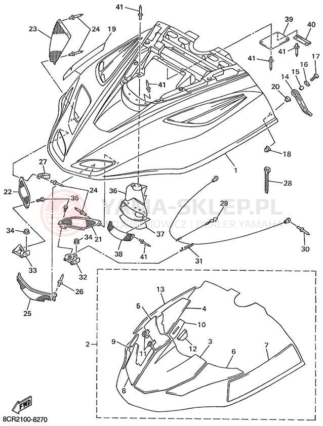 Schemat "Osłony" do Yamaha VMAX 500 SX VX500SXBC