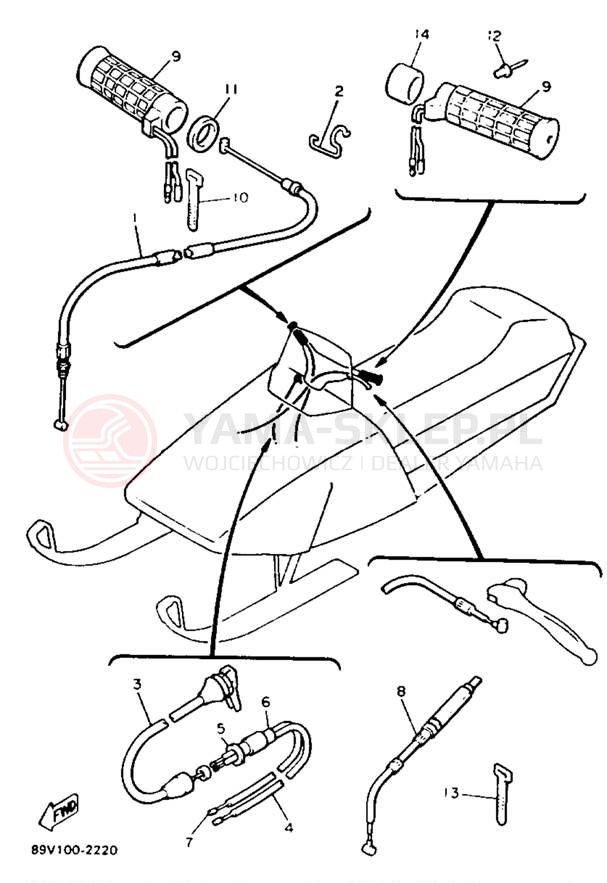 Schemat "Układ chlodzenia" do Yamaha PHAZER II PZ480U