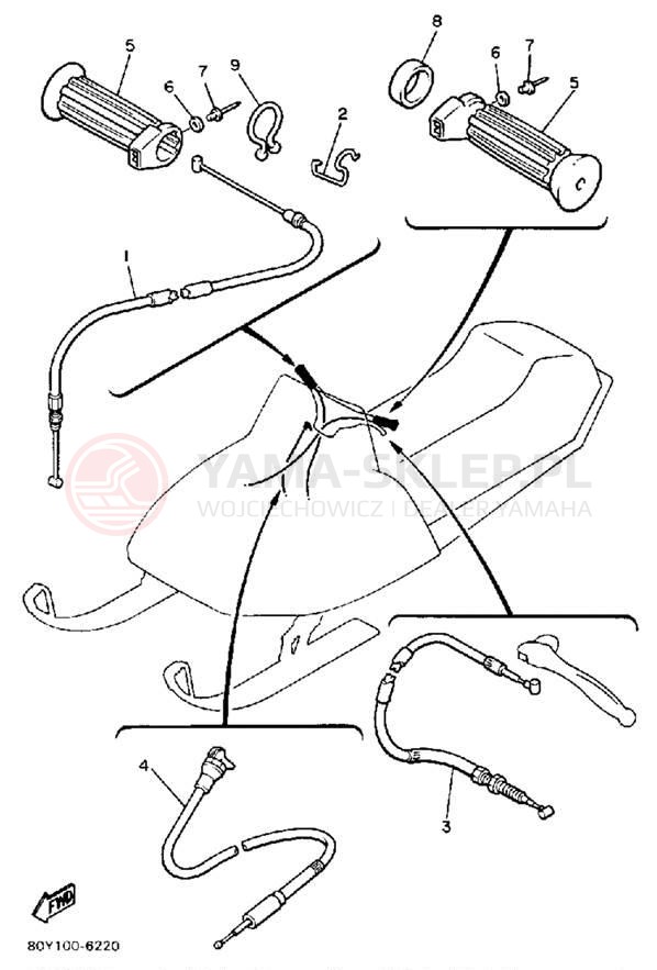 Schemat "Układ chlodzenia" do Yamaha EXCEL III EC340M