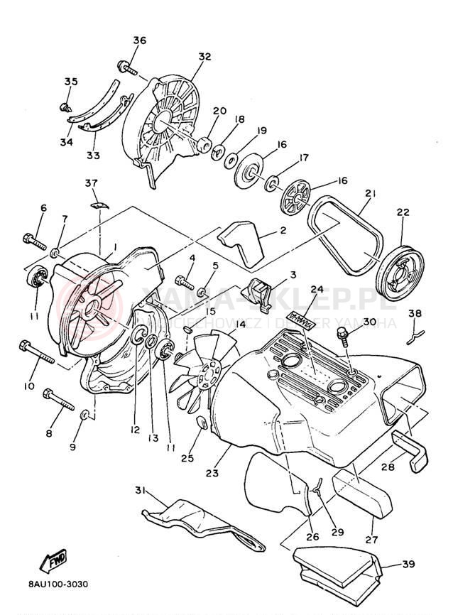 Schemat "Obudowa wentylatora" do Yamaha VK540 II VK540EA