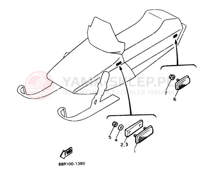 Schemat "układ elektryczny" do Yamaha VMAX-4 VX750T