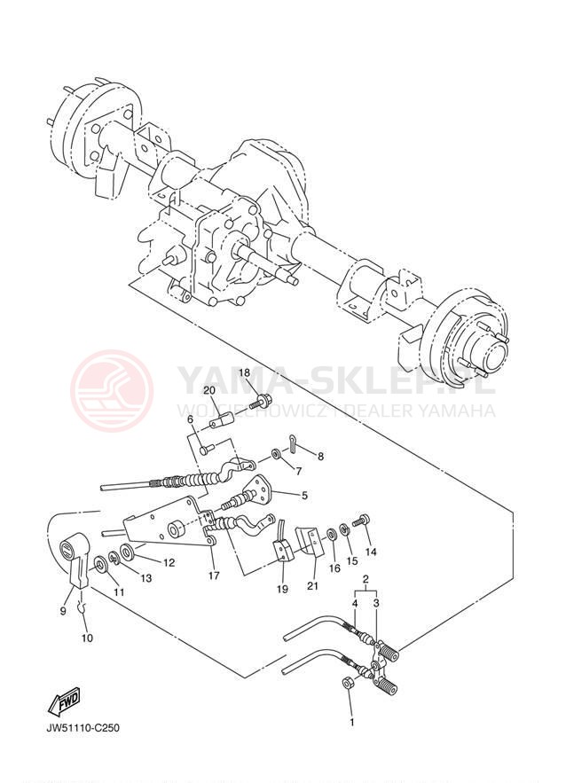 Schemat "SHIFTER" do Yamaha PRO HAULER 1000 YXP1000AT