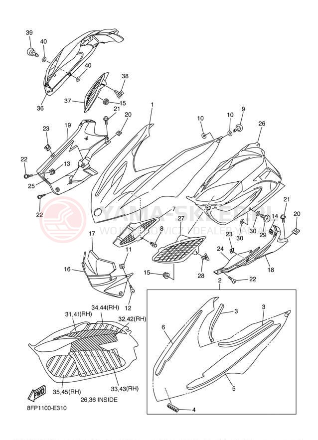 Schemat "Osłony" do Yamaha APEX RTX RX10RTL