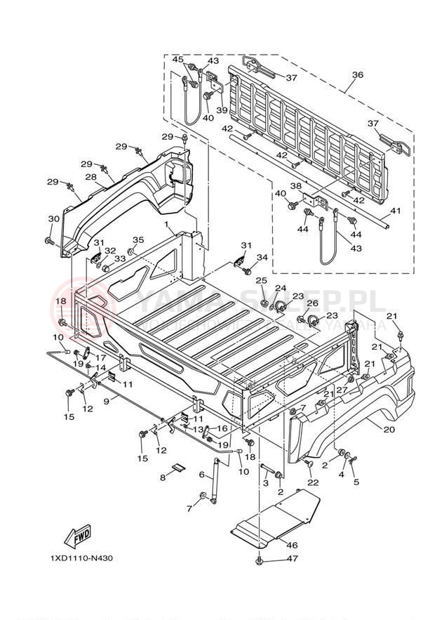 Schemat "Stelaż " do Yamaha VIKING 700 YXM700DEG/YXM700DER