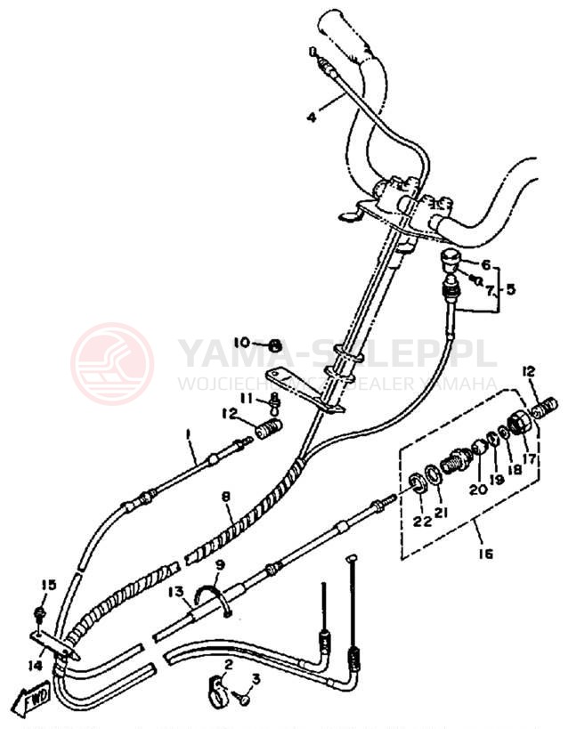 Schemat "Układ chlodzenia" do Yamaha WAVE RUNNER LX WR650D