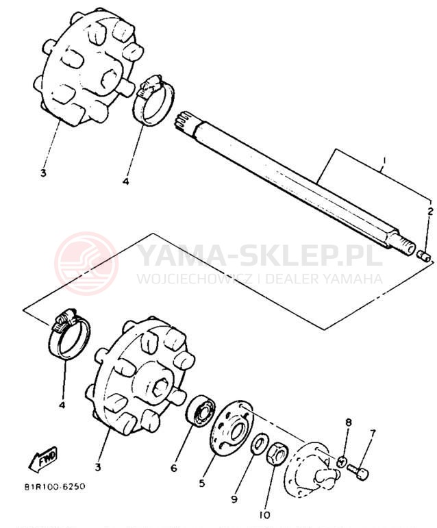 Schemat "Układ napędowy" do Yamaha XLV XL540K