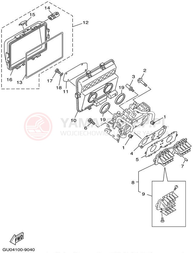 Schemat "Wtrysk paliwa" do Yamaha WAVE RUNNER GP800 GP800X
