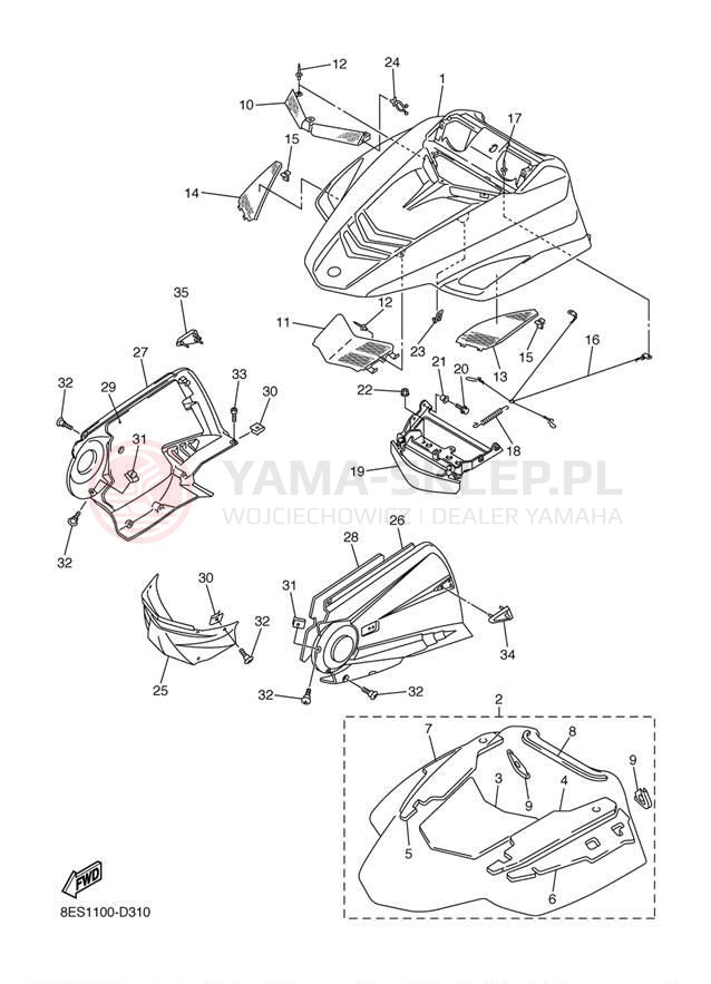 Schemat "Osłony" do Yamaha RS Venture RST90K