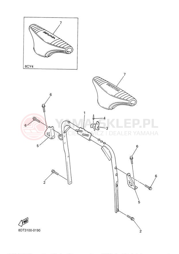 Schemat "STEERING GATE" do Yamaha VENTURE 500 VT500D/VX500DXD