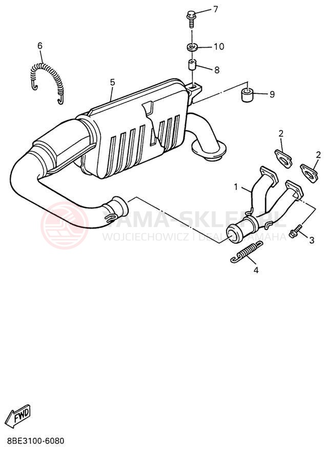 Schemat "Wydech końcowy" do Yamaha OVATION LE CS340EW