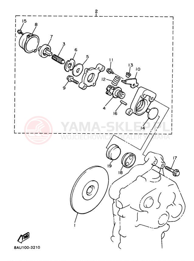 Schemat "hamulec" do Yamaha VK540 II VK540EA