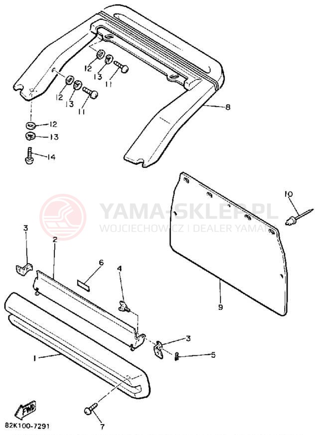 Schemat "zderzak" do Yamaha PHAZER PZ480N