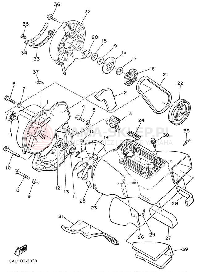 Schemat "Obudowa wentylatora" do Yamaha VK540 II VK540EW